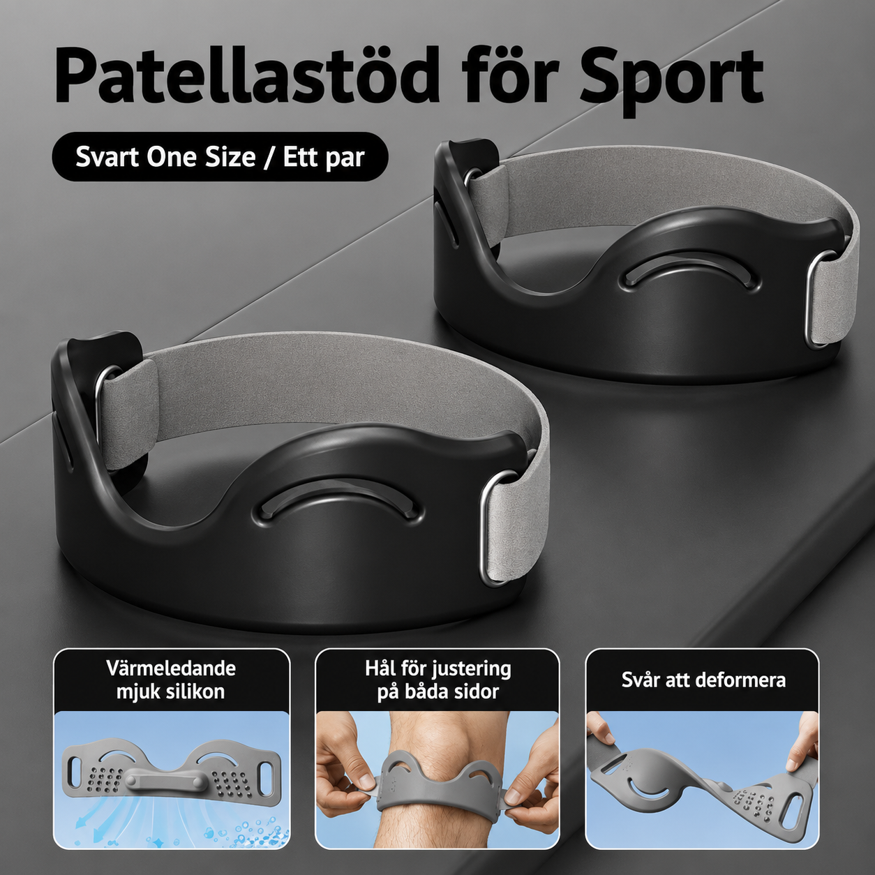 Silicone Knee Support™ | Justerbart och Andningsbart