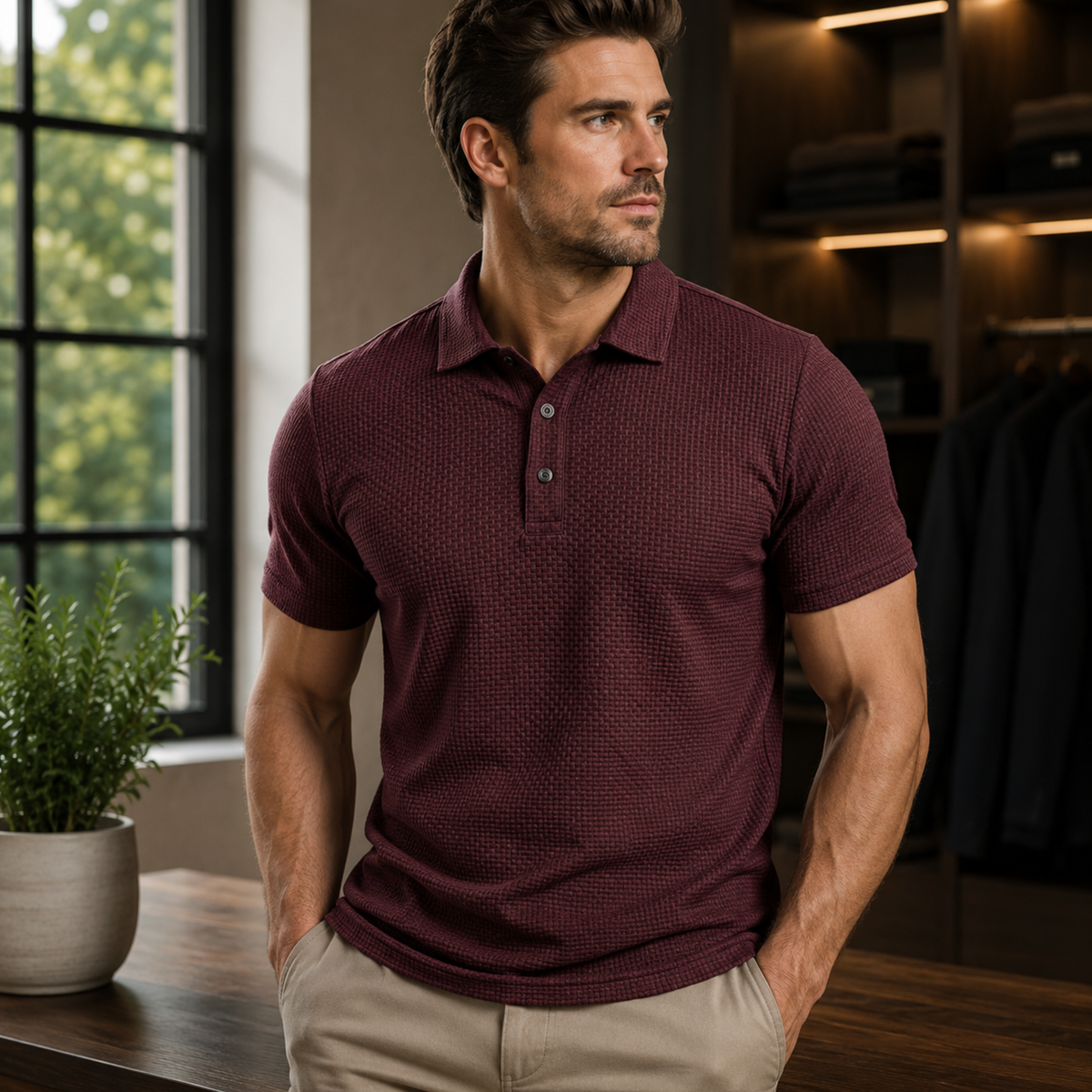 HerrPolo™ | Modern polotröja med struktur