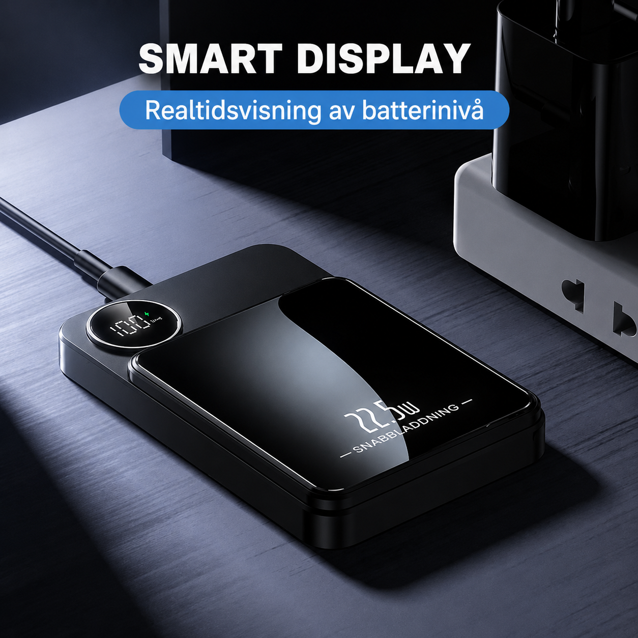 PowerMag™ – Magnetisk Powerbank 10000mAh ⭐