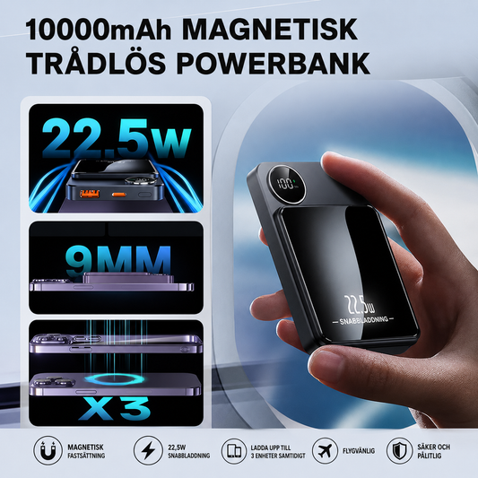 PowerMag™ – Magnetisk Powerbank 10000mAh ⭐