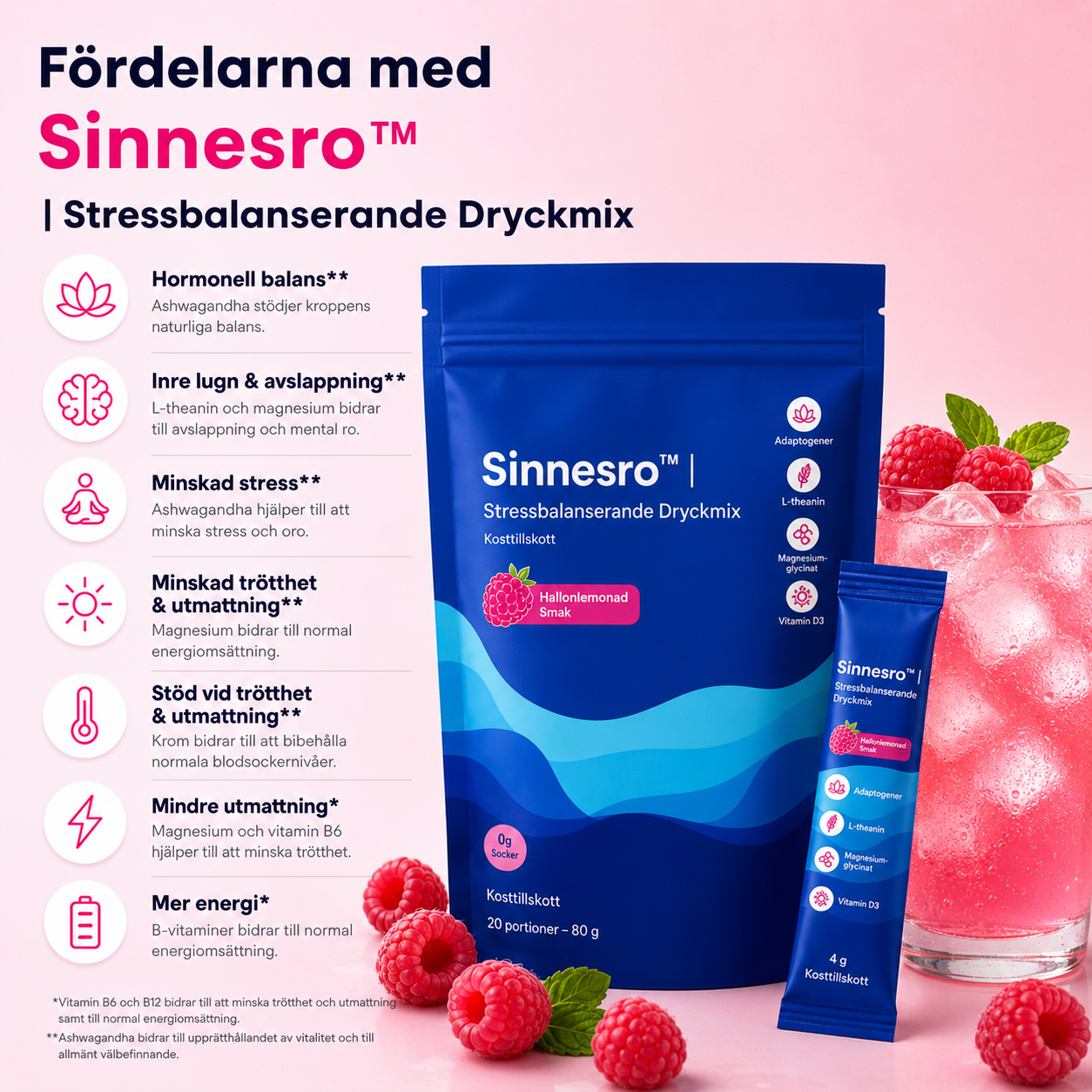 Sinnesro™ | Stressbalanserande Dryckmix
