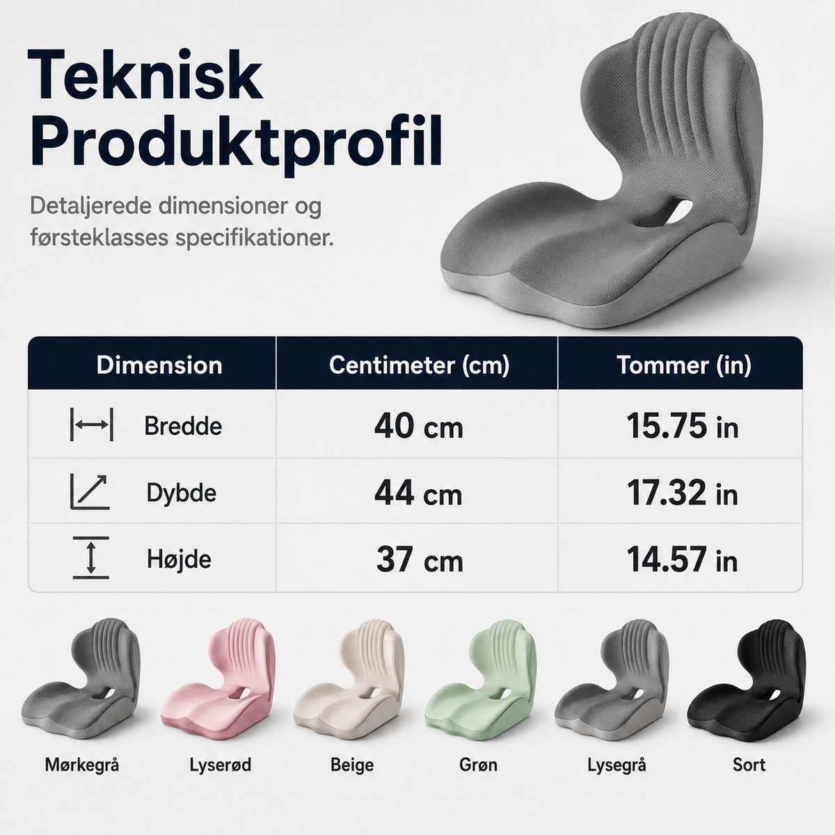 SittStöd™ | Ergonomisk sittdyna i premiumklass