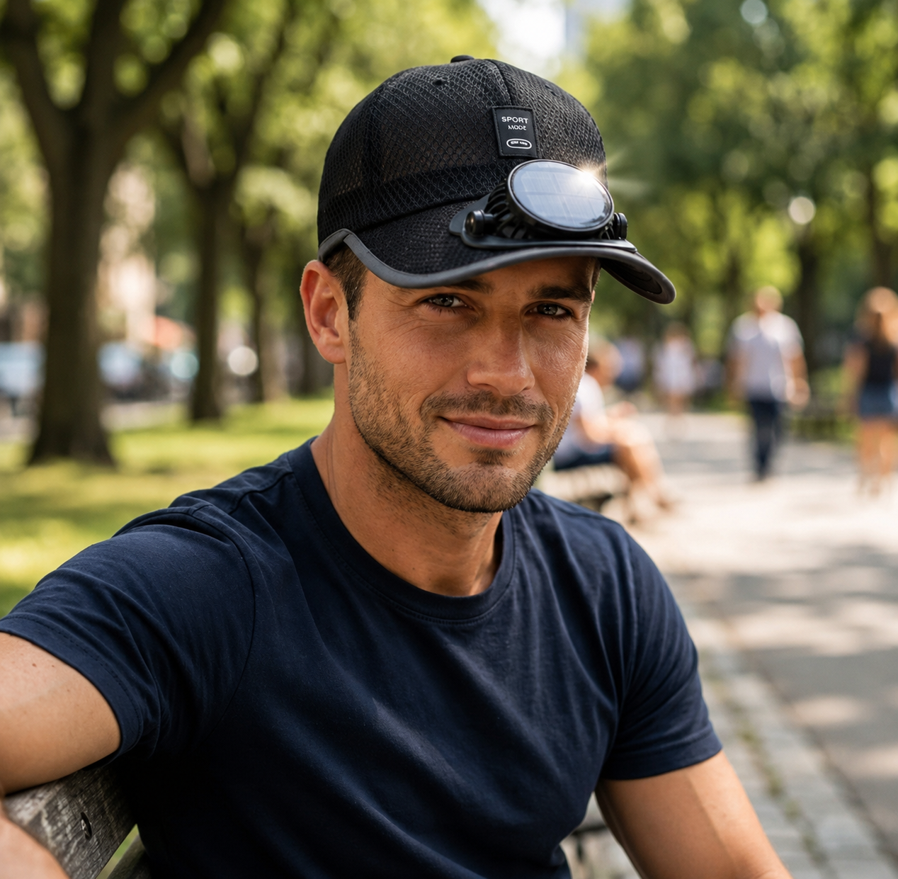AirFlow Cap™ | Svalkande solhatt, UV-skydd och uppladdningsbar