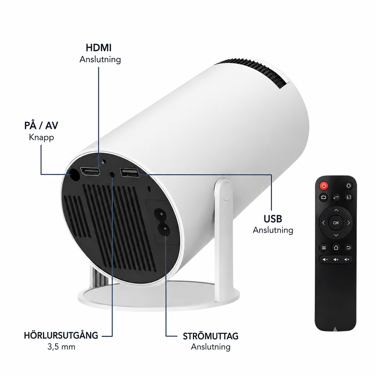 BeamLite™ ⭐ HD Smartbeamer - Netflix direkte på væggen.