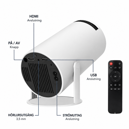 BeamLite™ ⭐ HD Smartbeamer - Netflix direkte på væggen.