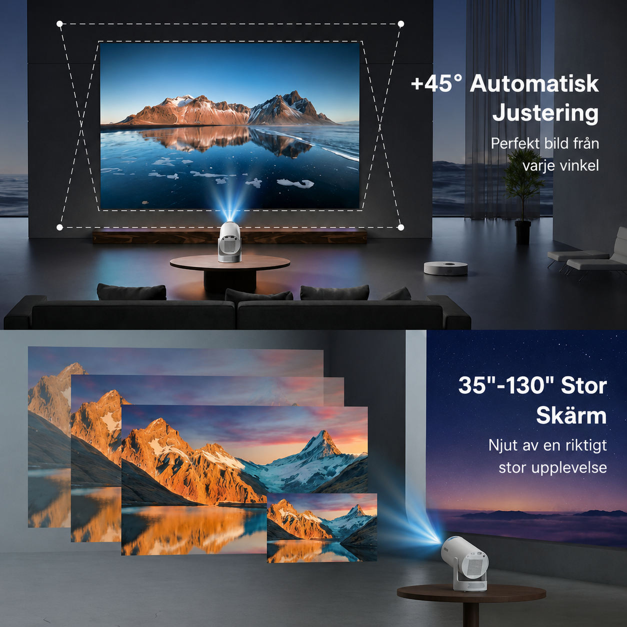 BeamLite™ ⭐ HD Smartbeamer - Netflix direkte på væggen.