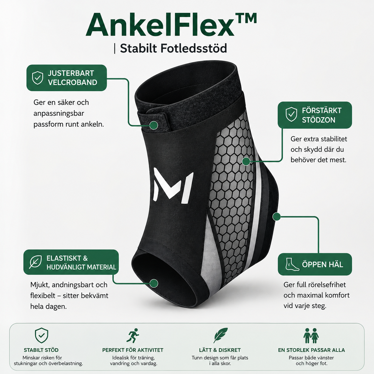 AnkelFlex™ | Stabilt Fotledsstöd