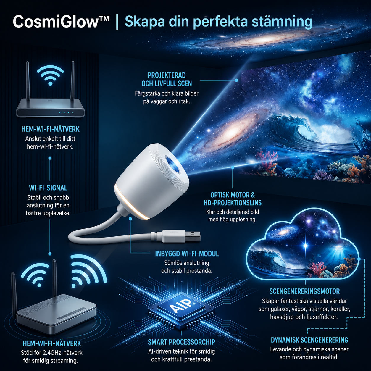 CosmiGlow™ | Skapa din perfekta stämning