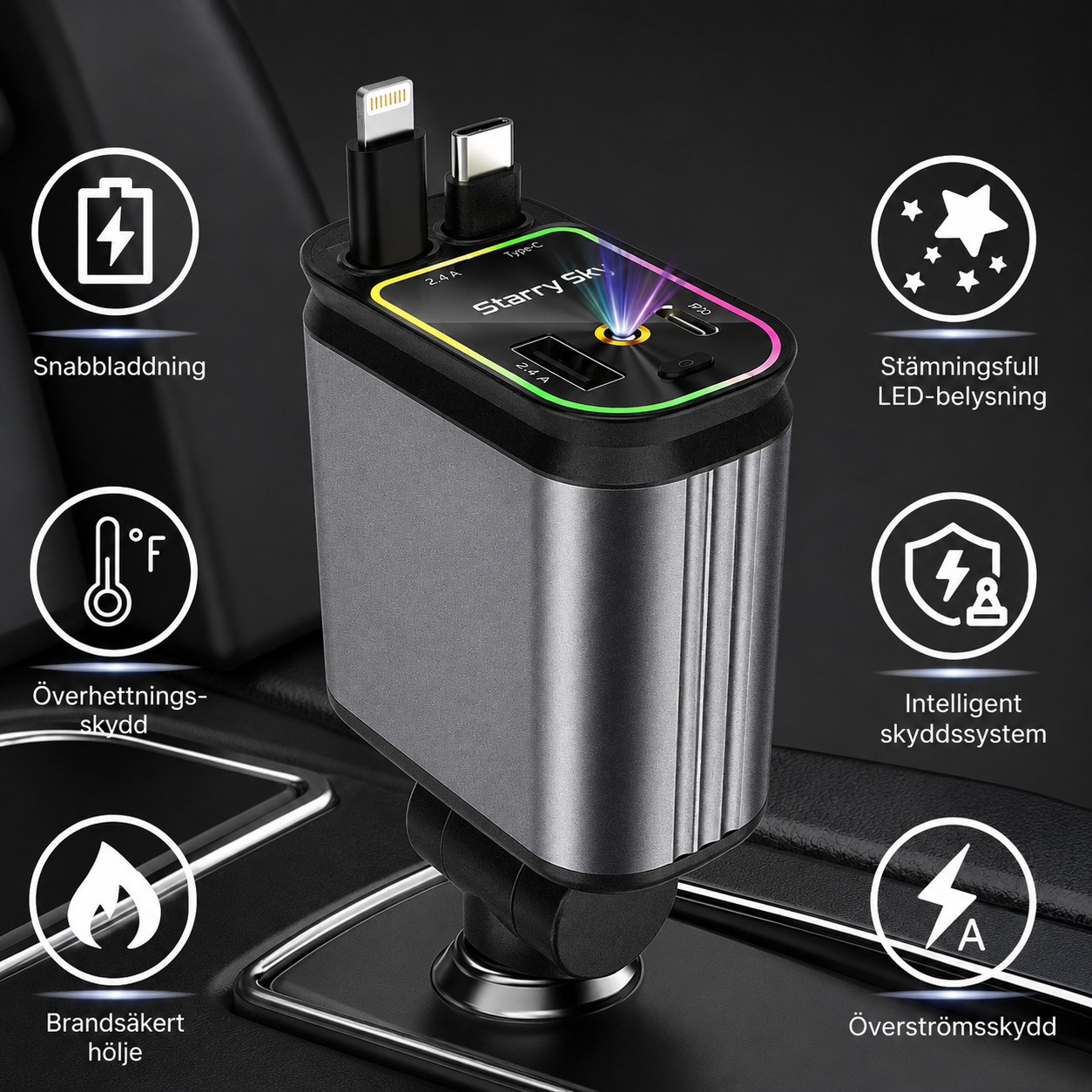 ChargeGlow™ | Kraftfull laddning när du är på språng