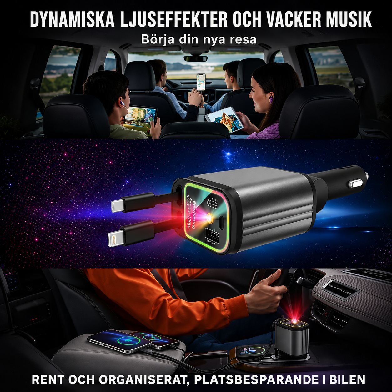 ChargeGlow™ | Kraftfull laddning när du är på språng