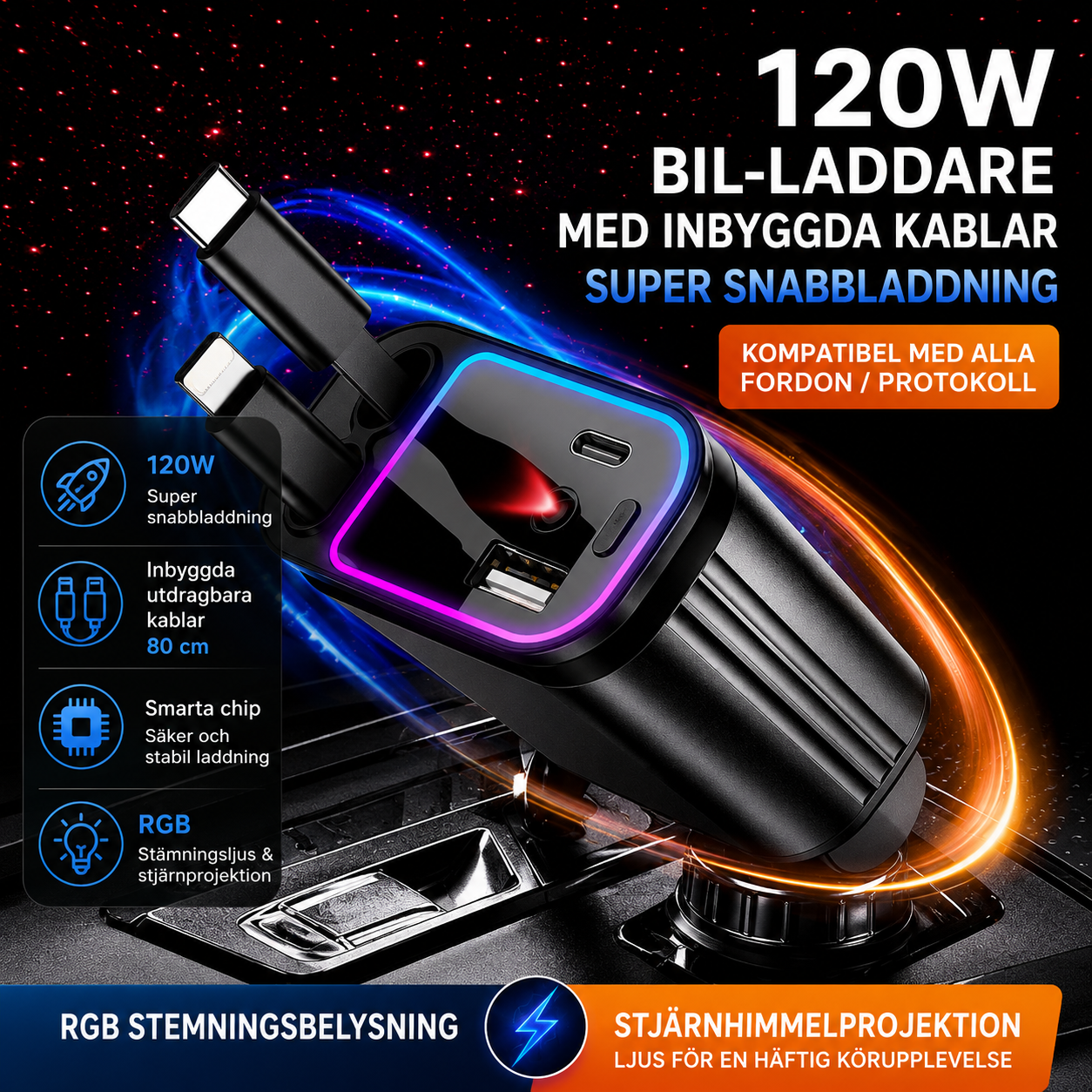 ChargeGlow™ | Kraftfull laddning när du är på språng