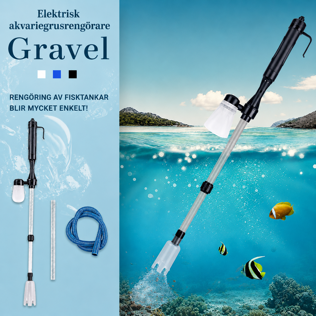 AquaVac™ | Enkel akvarierengöring