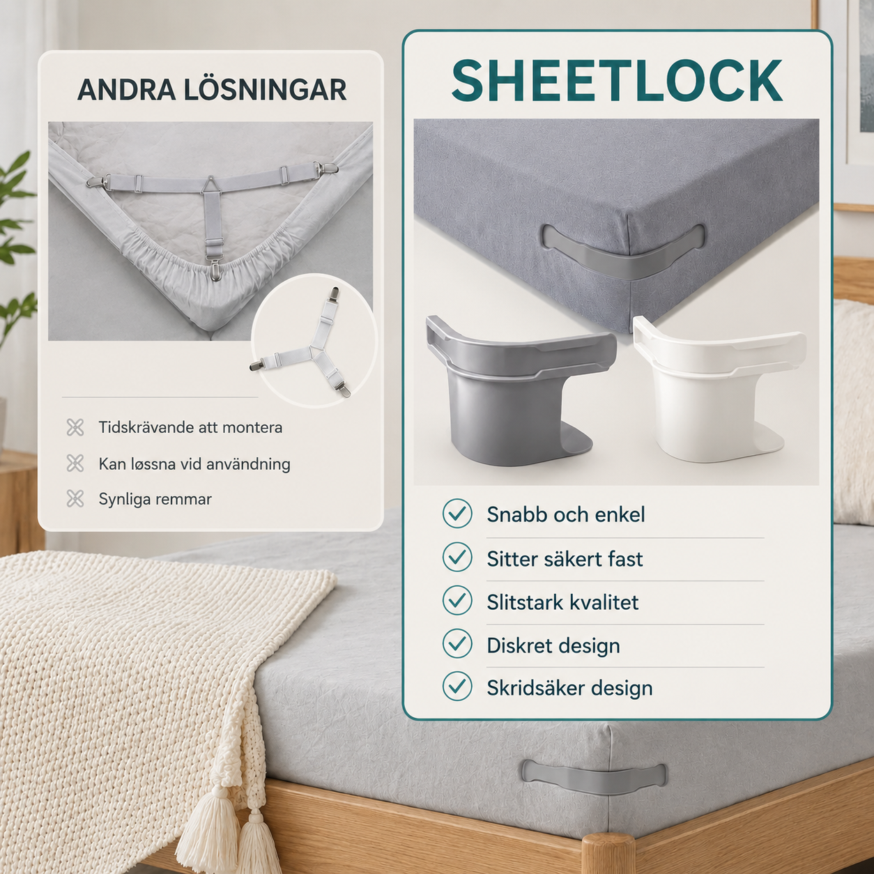 BedLock™ | Säker sängklädsel, varje natt