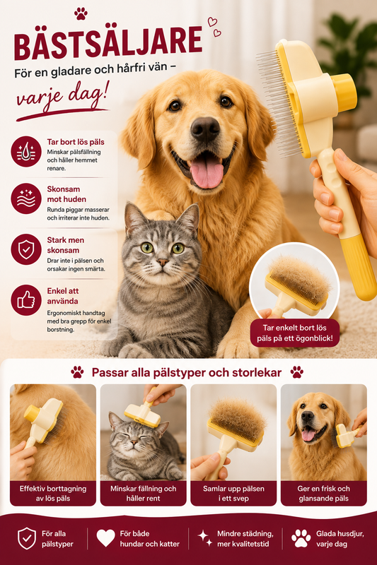 PetBrush™ | Självrengörande och skonsam