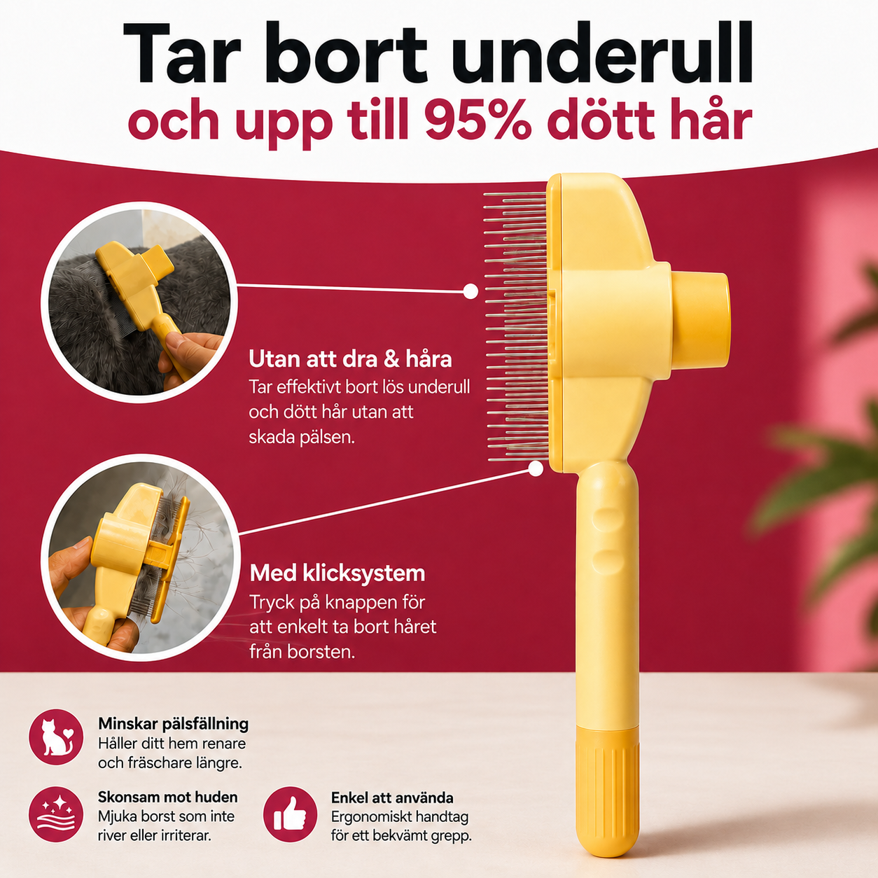 PetBrush™ | Självrengörande och skonsam