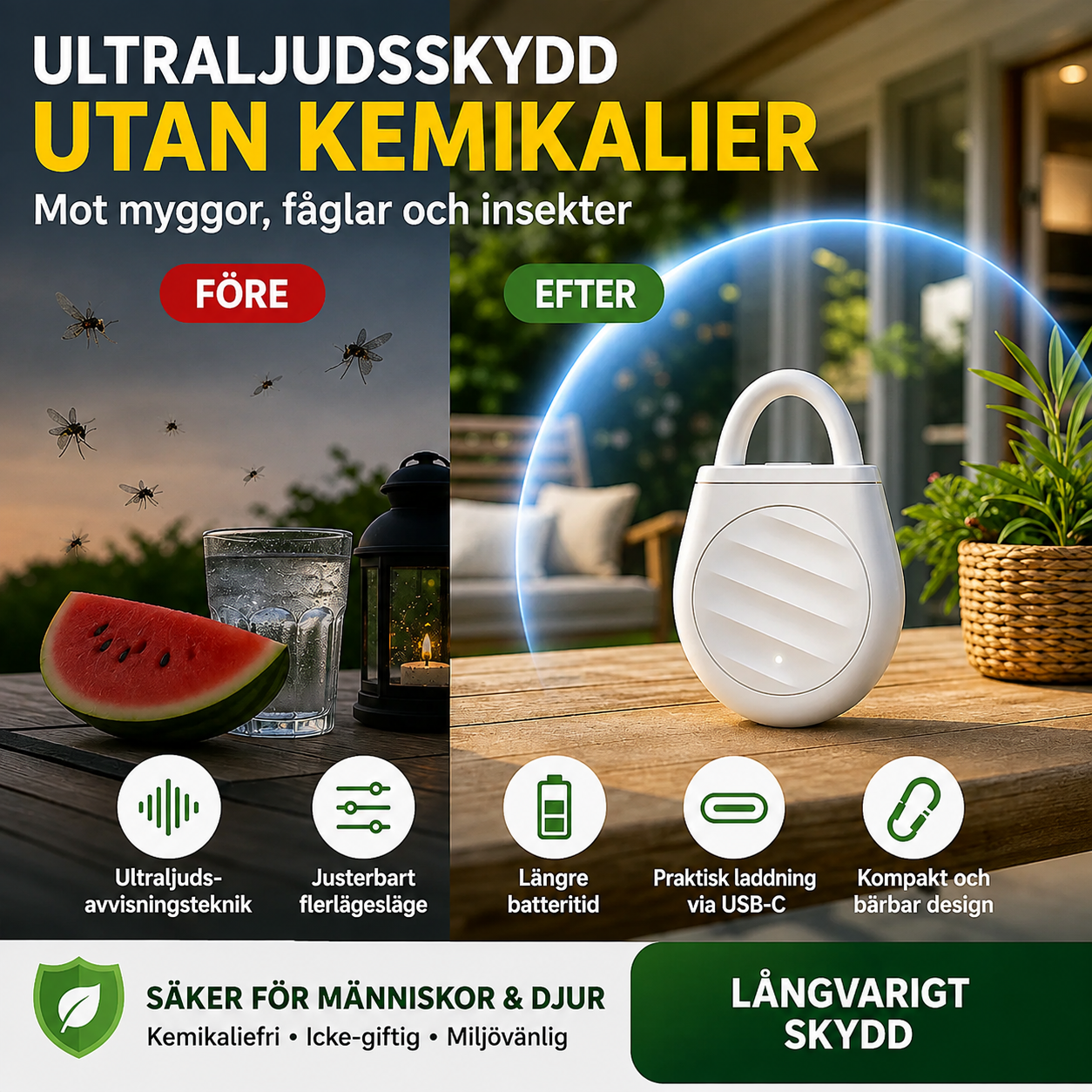 PestShield™ |  Ultraljudsavskräckare för skadedjur