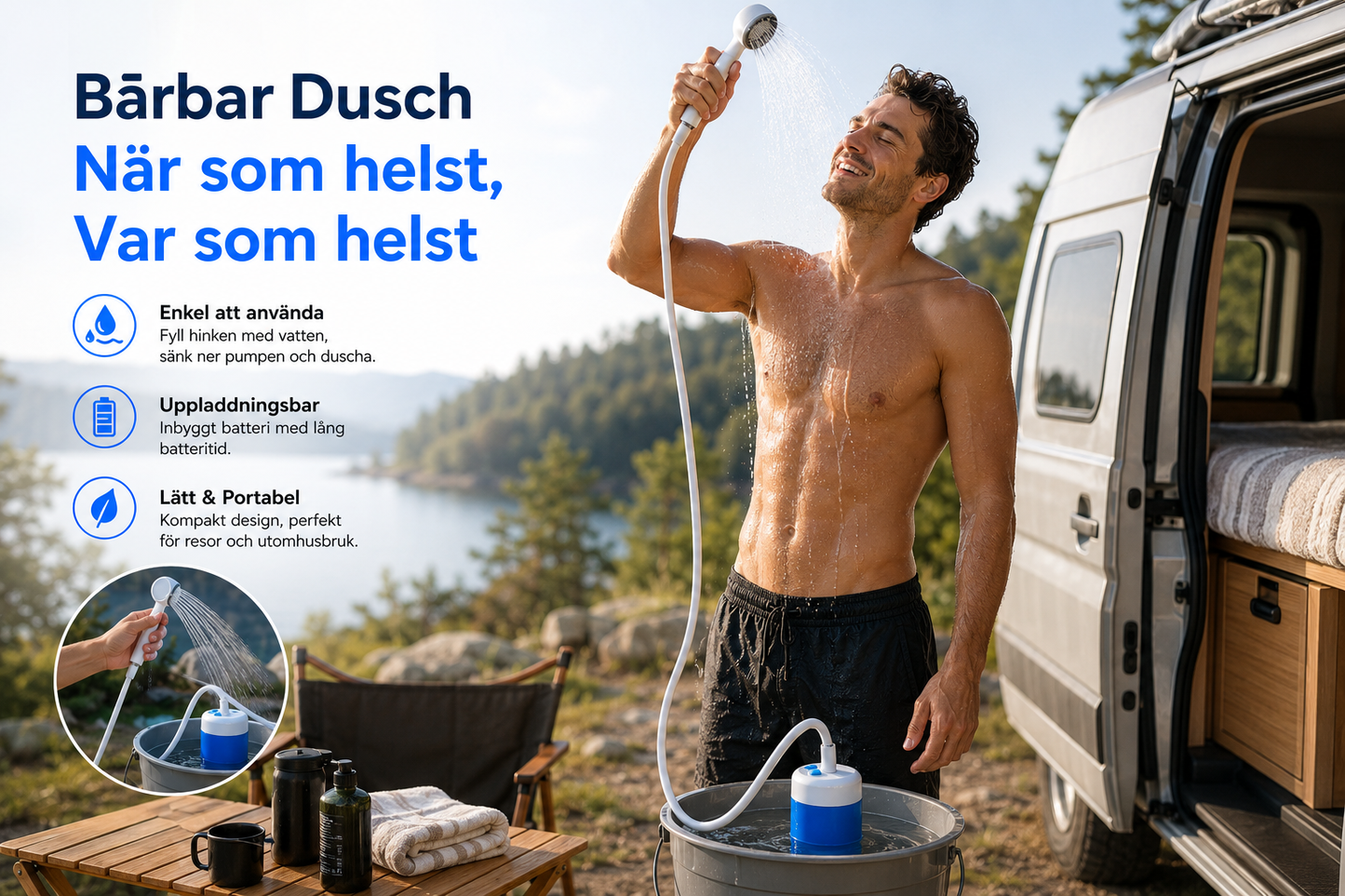 Portable Shower™ | Set med slang och munstycke