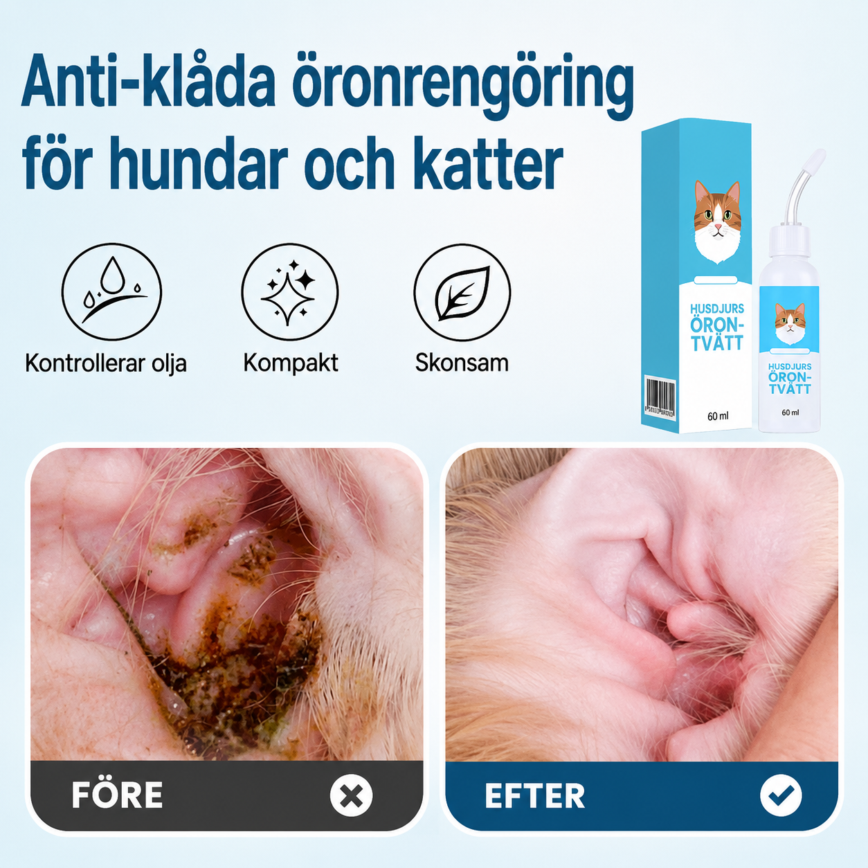 Ear Cleaner™ | Skonsam vård för hundar och katter