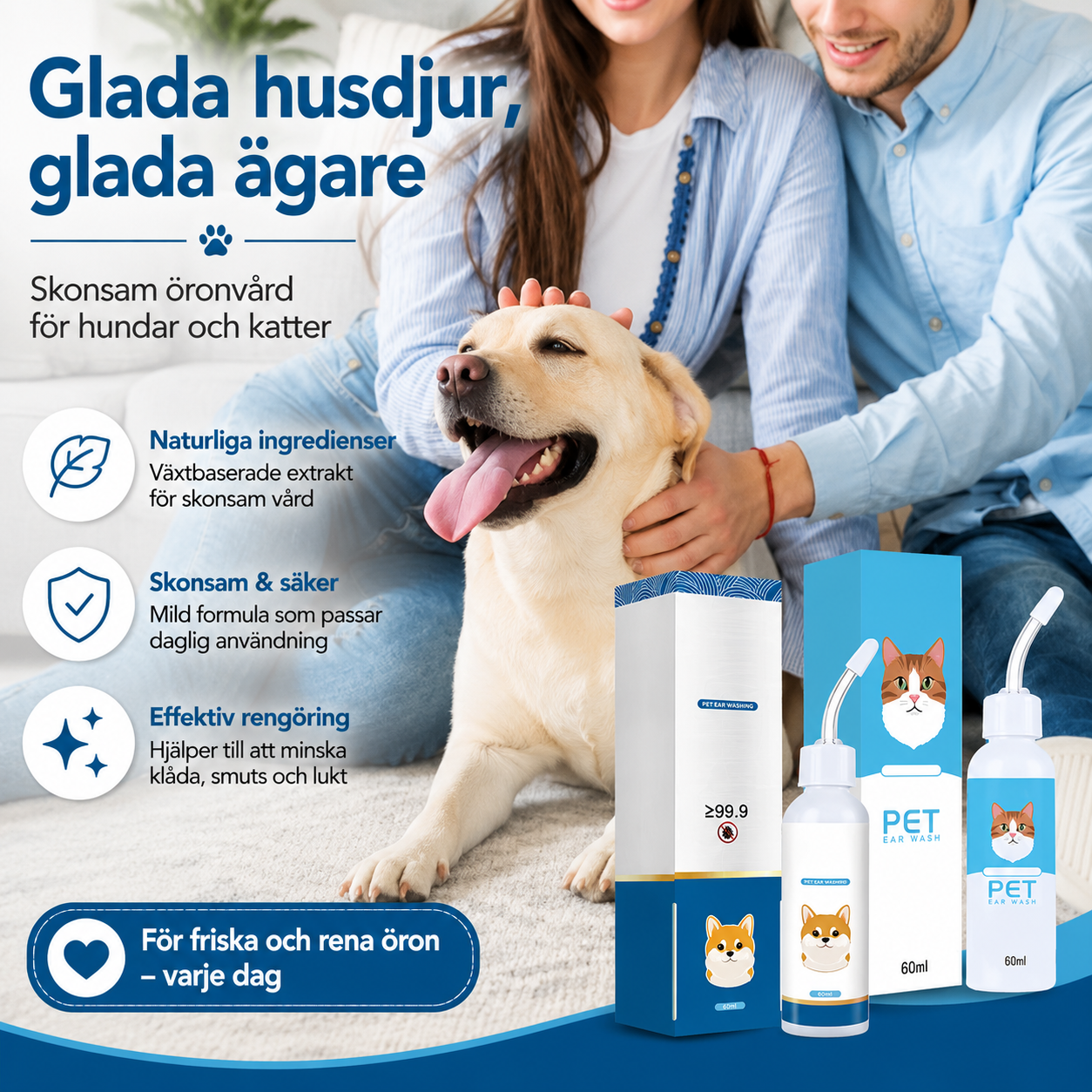 Ear Cleaner™ | Skonsam vård för hundar och katter