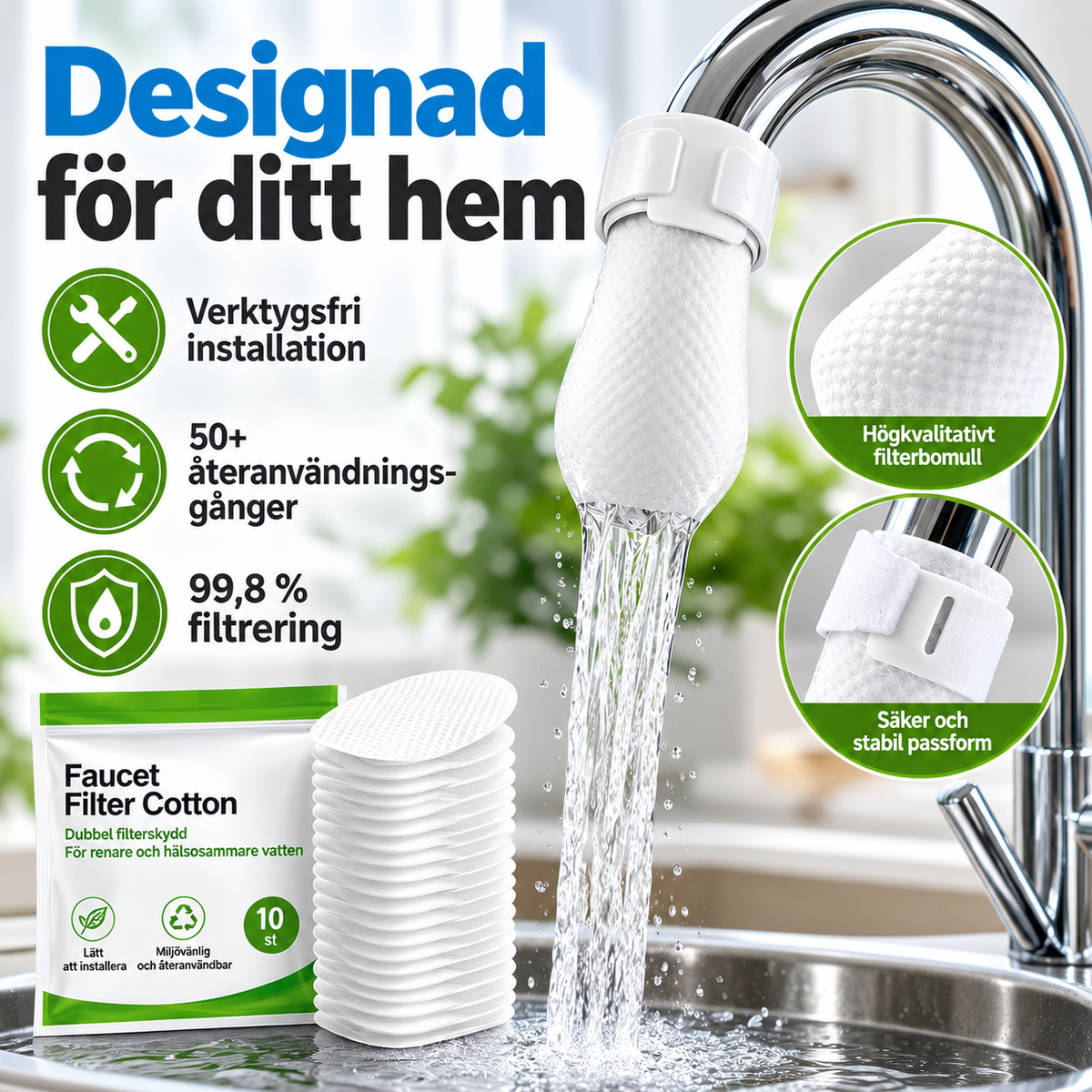 Vattenfilter™ | Universellt kranvattenfilter