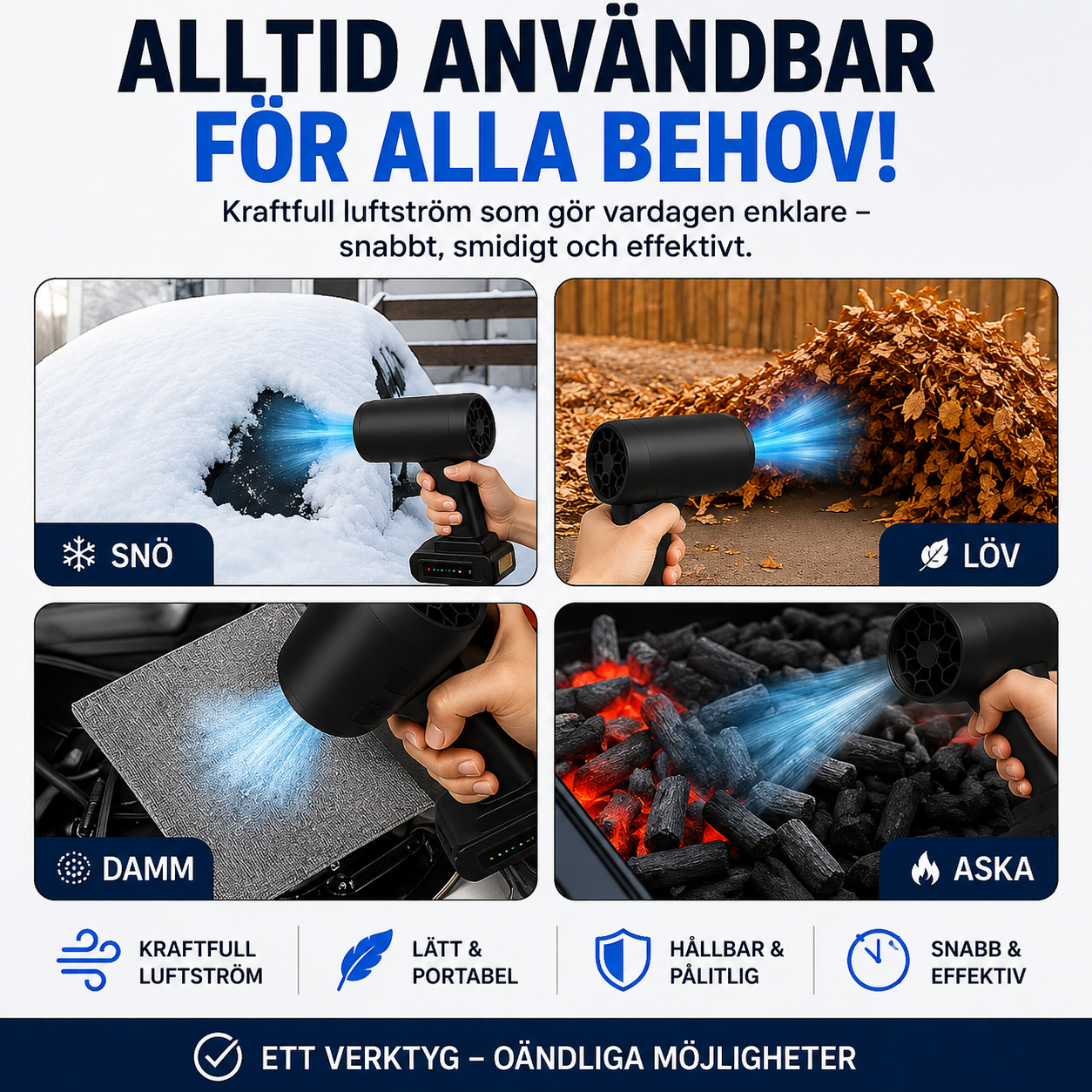 AirSweep™ | Kraftfull luft för rengöring