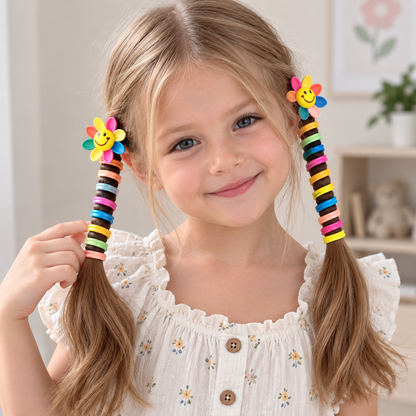 TwistBloom™ | Färgglada spiralformade hårsnoddar