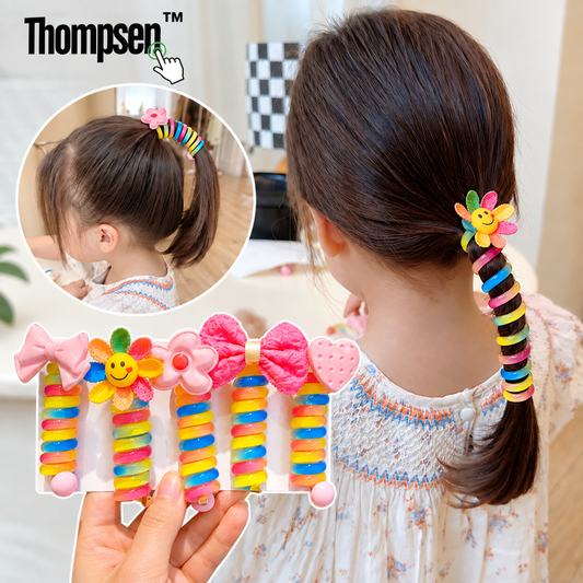 TwistBloom™ | Färgglada spiralformade hårsnoddar