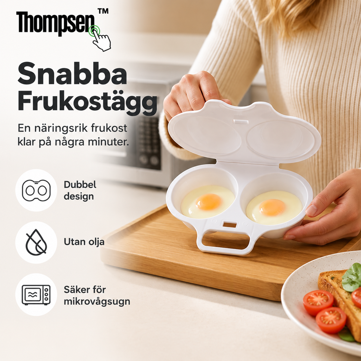 EggSteamer™ | Mikrovågsugn för två ägg
