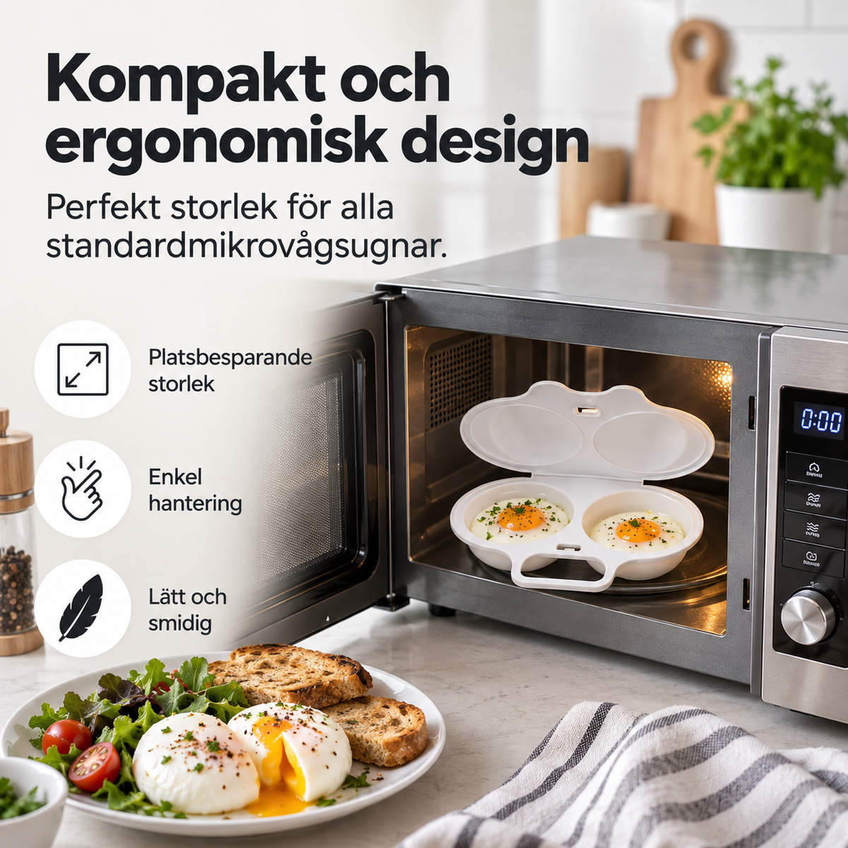 EggSteamer™ | Mikrovågsugn för två ägg