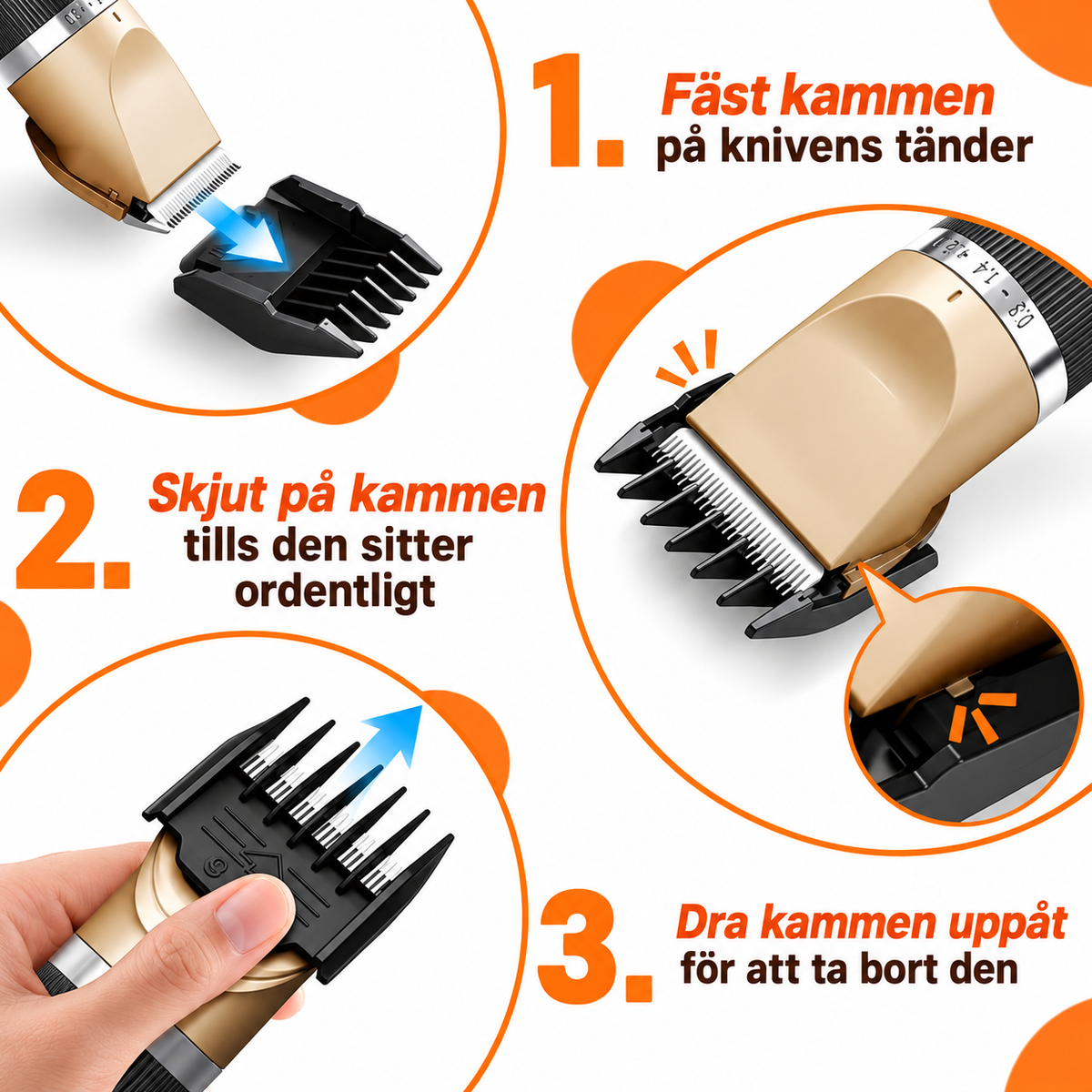 TassTrim™ | Sats med hårklippare för husdjur