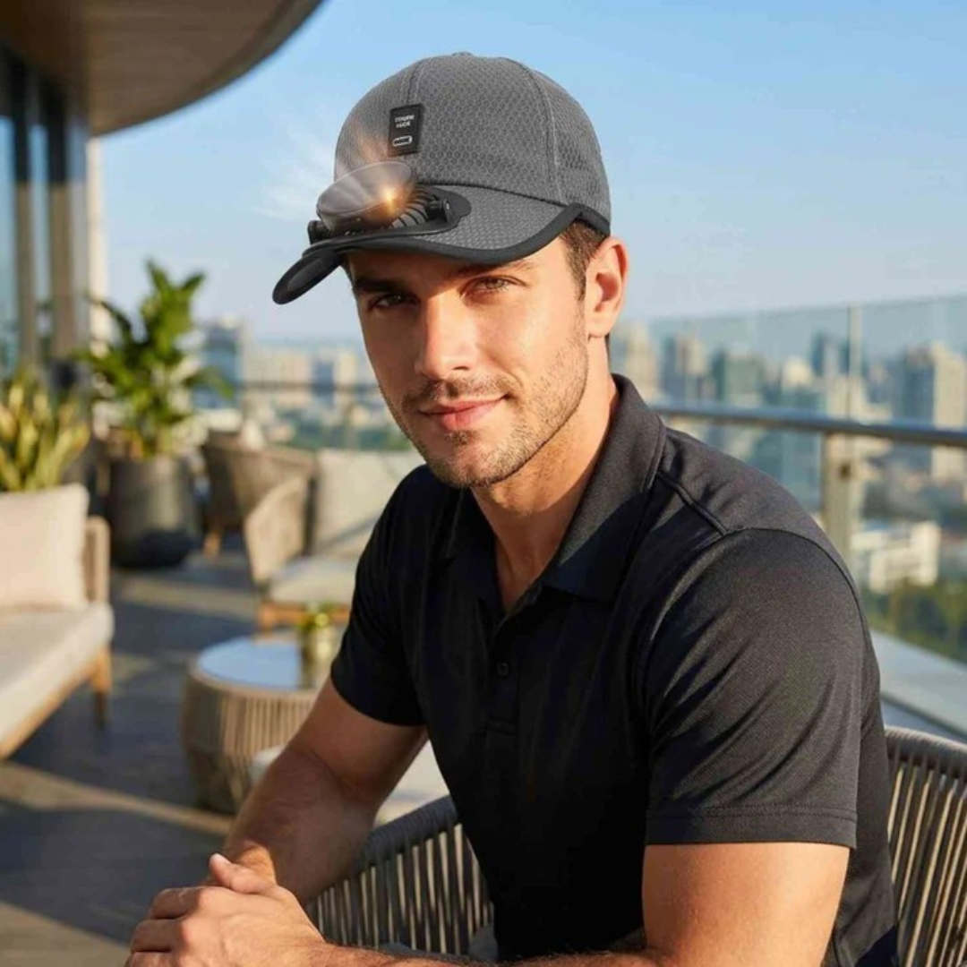 AirFlow Cap™ | Svalkande solhatt, UV-skydd och uppladdningsbar