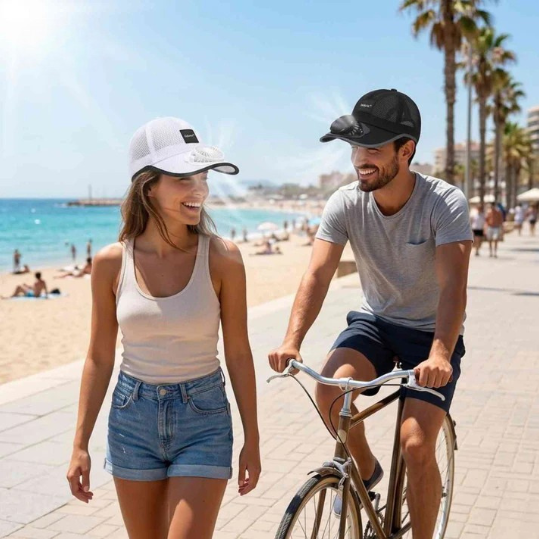 AirFlow Cap™ | Svalkande solhatt, UV-skydd och uppladdningsbar