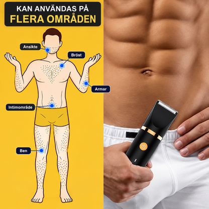 TrimVanta™ | 3-i-1 Vattentät Trimmer för Kroppsvård