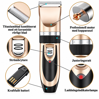 TassTrim™ | Sats med hårklippare för husdjur