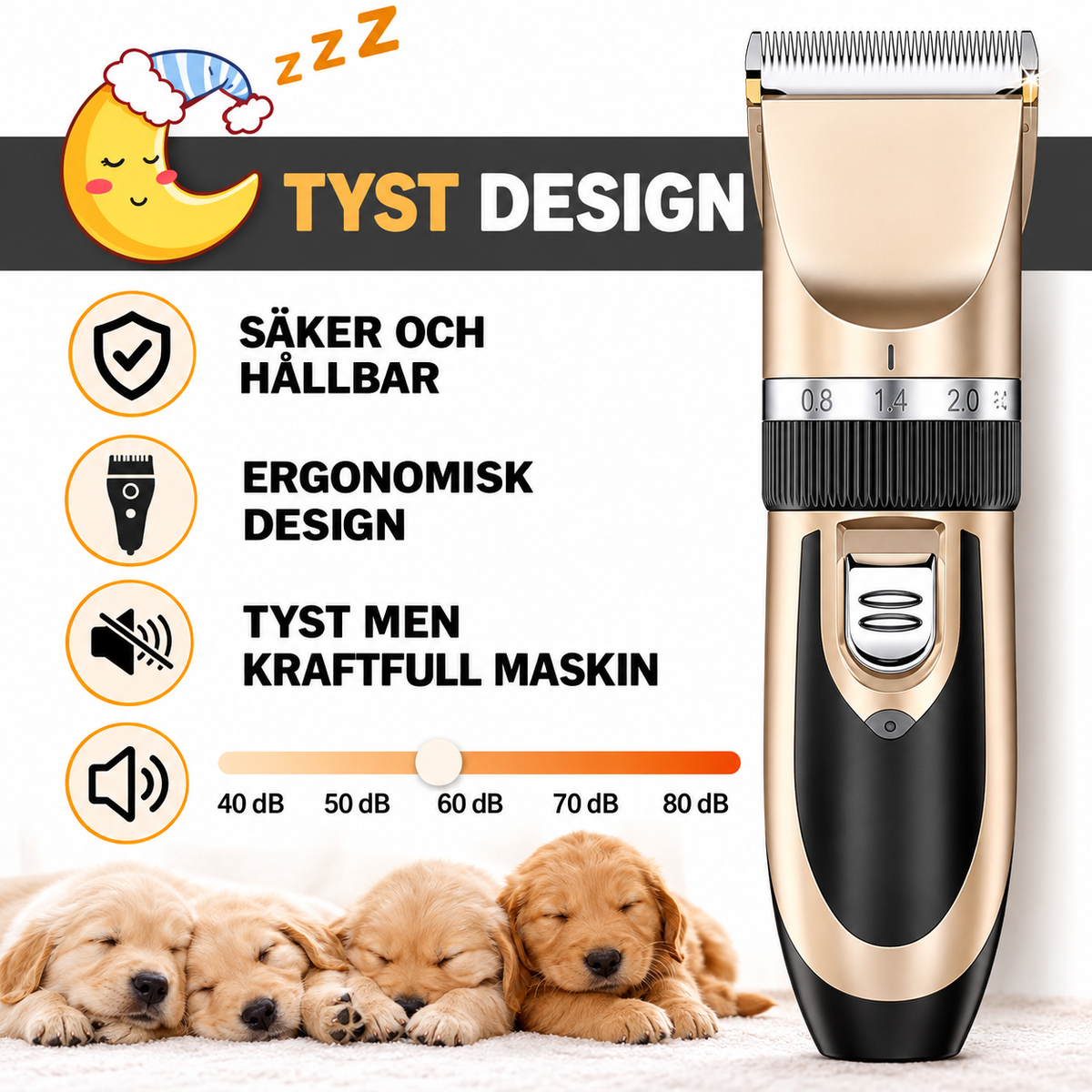 TassTrim™ | Sats med hårklippare för husdjur