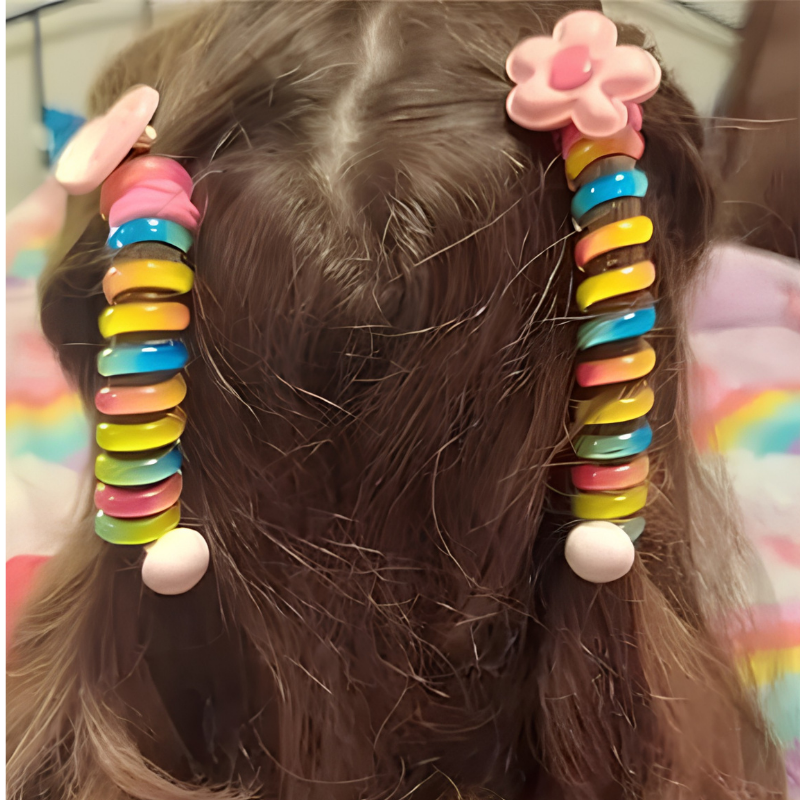 TwistBloom™ | Färgglada spiralformade hårsnoddar