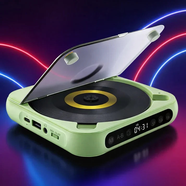 Bärbar™ | CD-spelare med ljudskiva och digital display