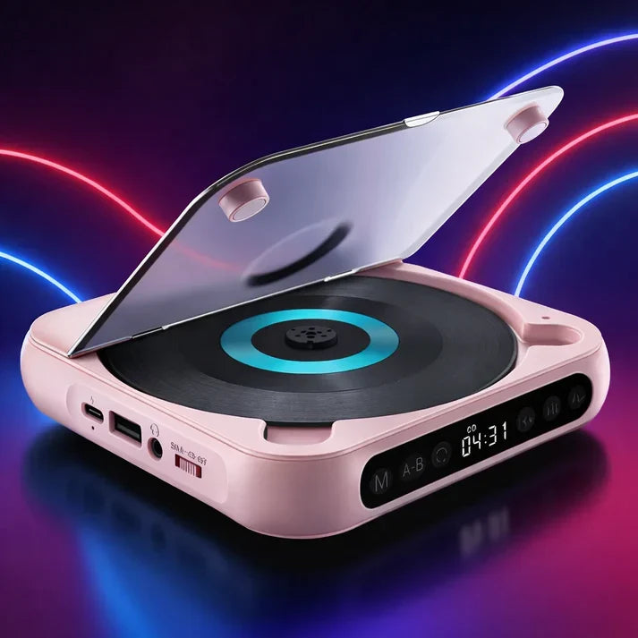 Bärbar™ | CD-spelare med ljudskiva och digital display