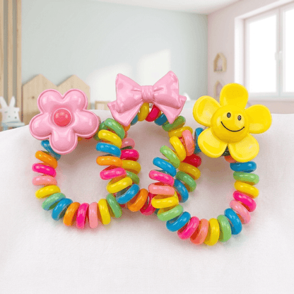 TwistBloom™ | Färgglada spiralformade hårsnoddar